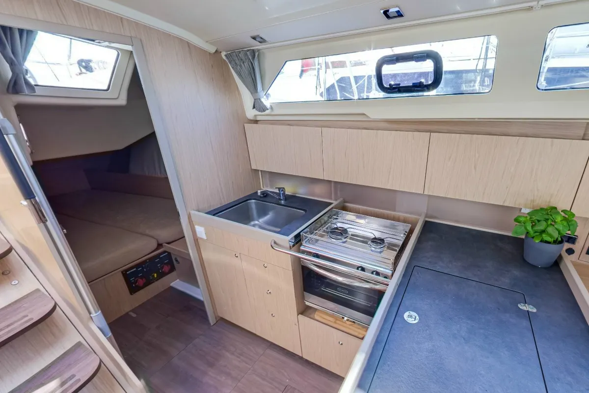 Galley of Luxa, a Beneteau Oceanis 41.1 sailboat at Split, Croatia