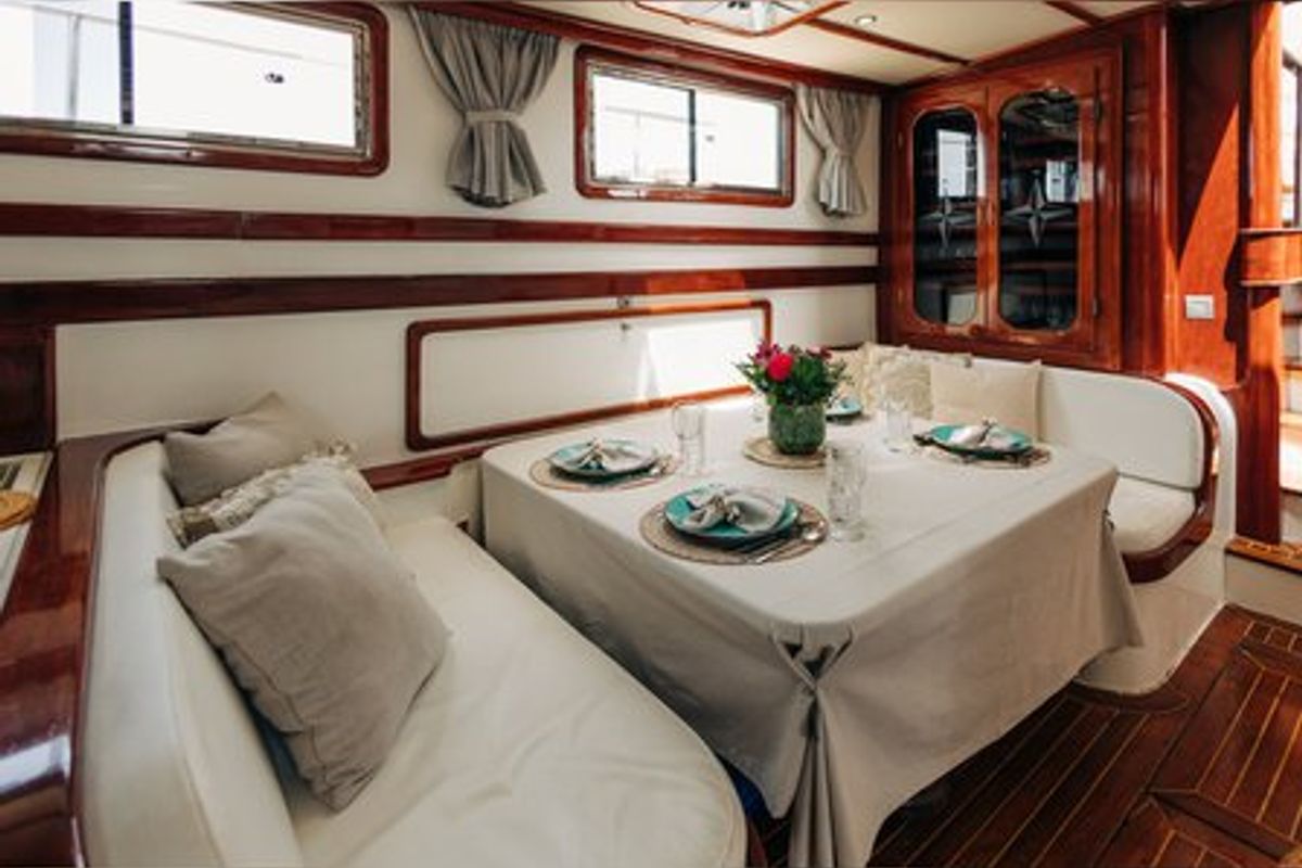 Salon of Anemos & Almyra, a Mariner Don 17 Ltd Anemos & Almyra yacht at Saranda, Albania