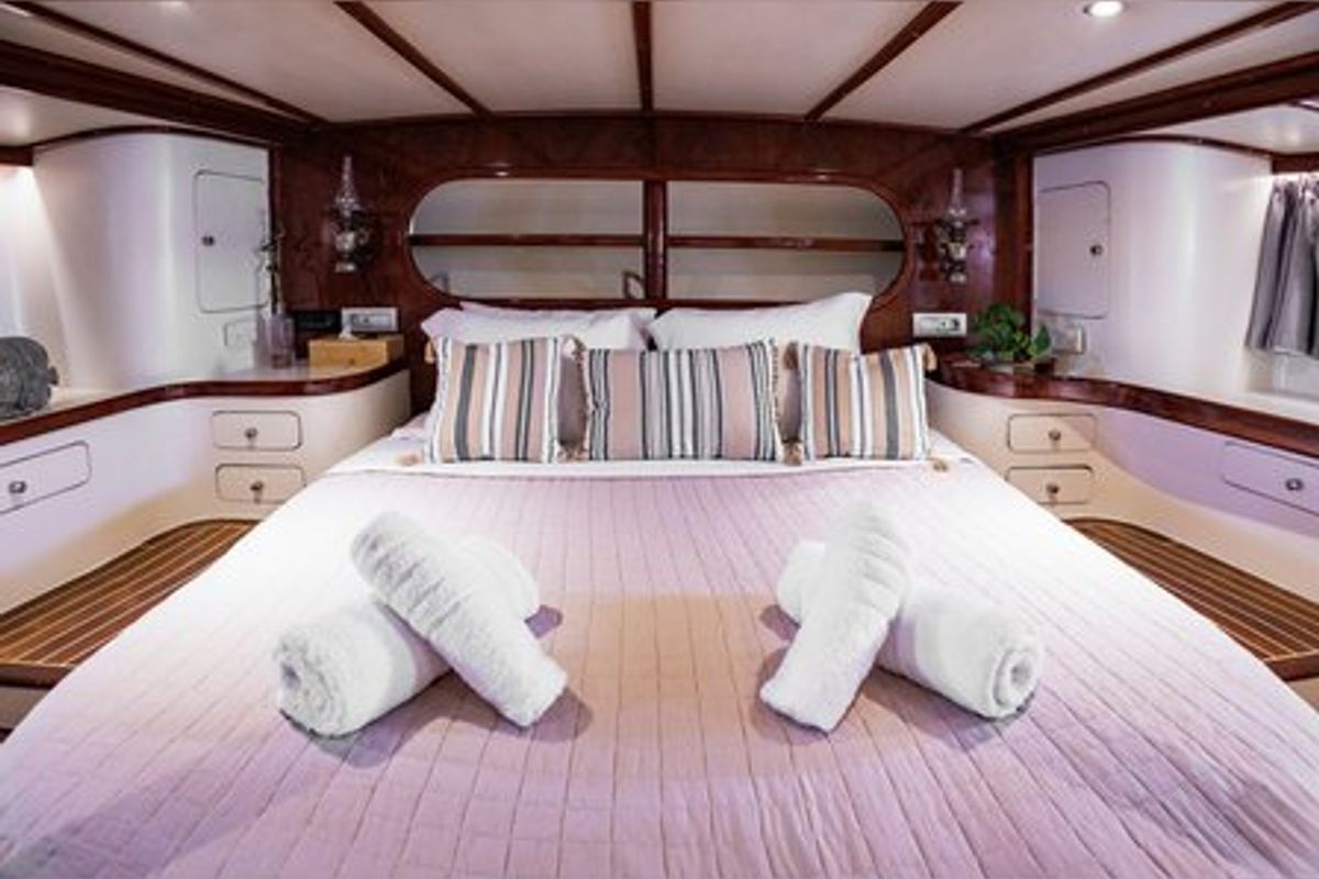 Cabin on Anemos & Almyra, a Mariner Don 17 Ltd Anemos & Almyra yacht at Saranda, Albania