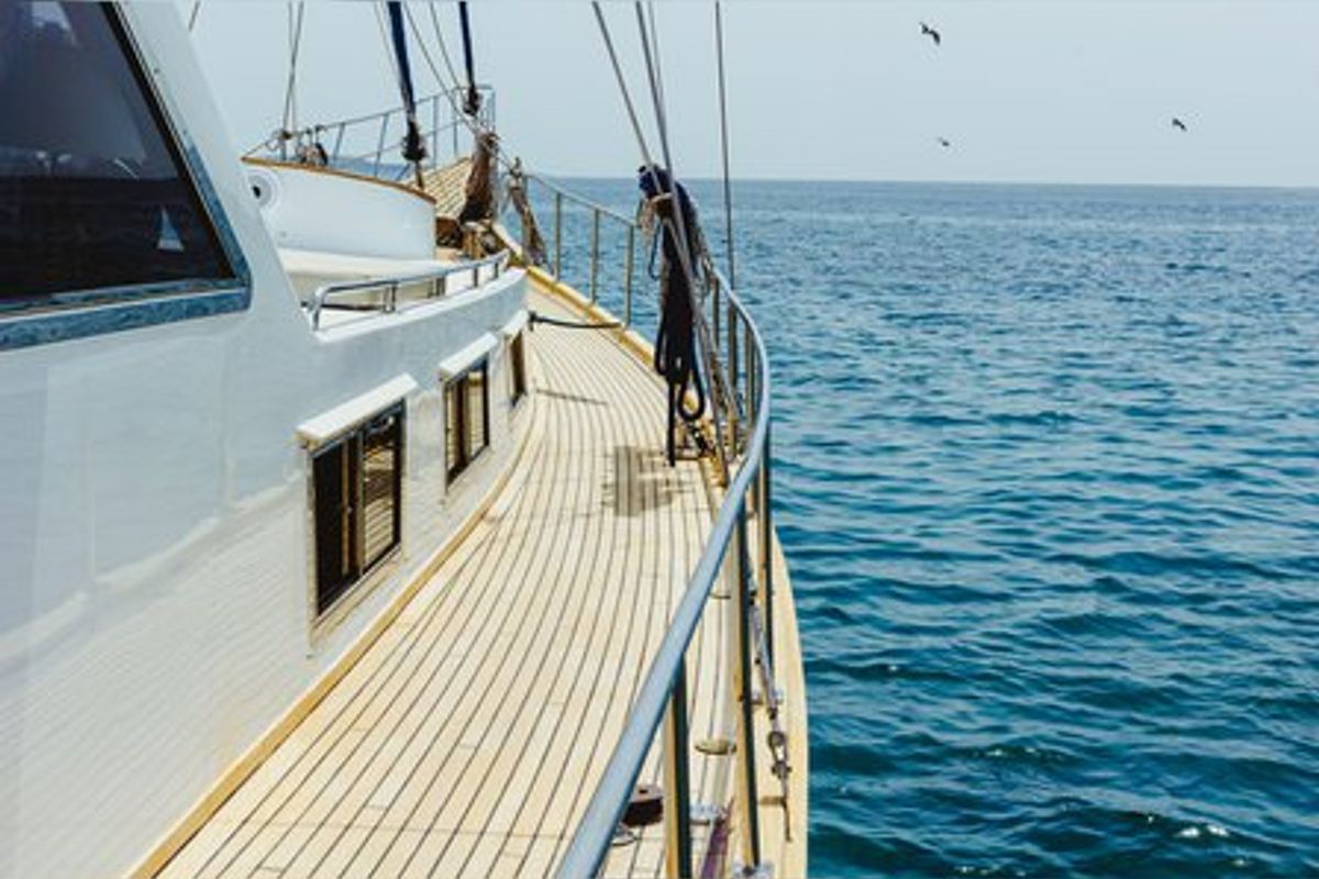 Deck of Anemos & Almyra, a Mariner Don 17 Ltd Anemos & Almyra yacht at Saranda, Albania