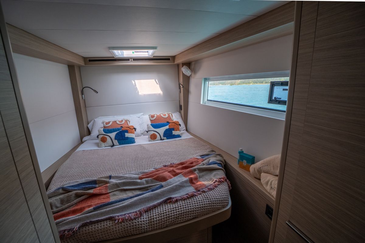 Cabin on Paco - Premium line, a Lagoon 51 catamaran at Olbia, Italy