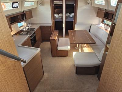 Salon of Athanasia, a Beneteau Oceanis 46.1 sailboat at Athens, Greece