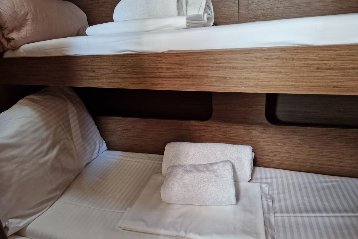 Cabin on Athanasia, a Beneteau Oceanis 46.1 sailboat at Athens, Greece