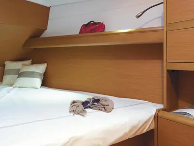 Cabin on Sunsail 38 Classic, a Jeanneau Sun Odyssey 389 sailboat at Municipal Unit of Lefkada, Greece