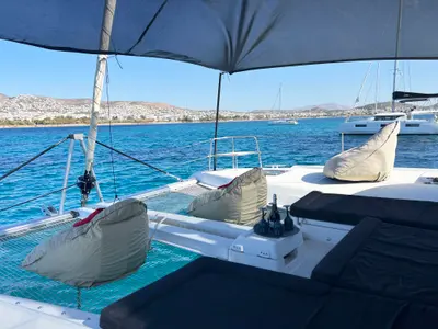 Galley of Galaxy, a Lagoon 46 catamaran at Athens, Greece