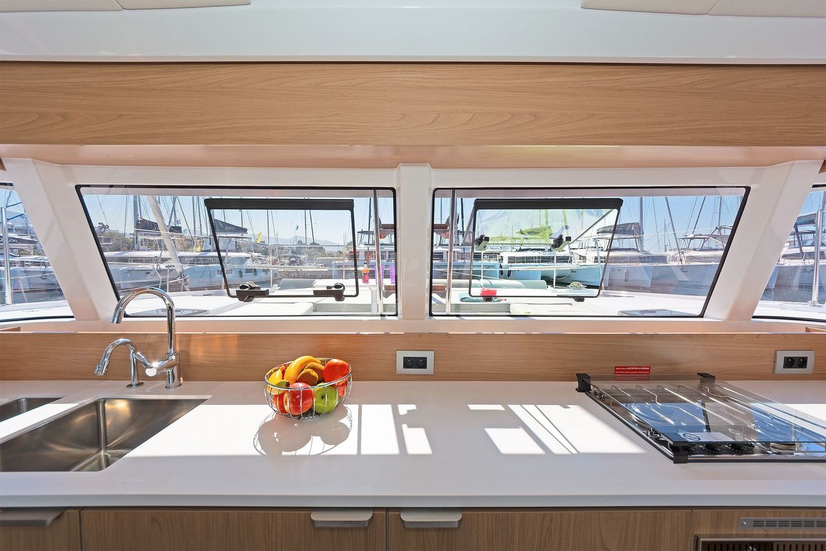 Galley of Marie, a Bali Catsmart catamaran at Volos Municipality, Greece