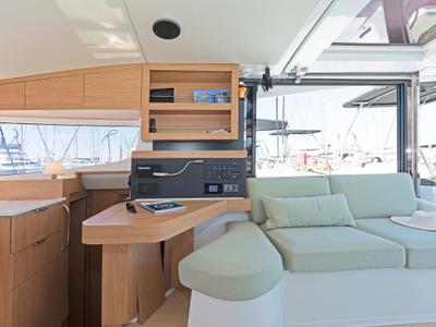 Salon of Marie, a Bali Catsmart catamaran at Volos Municipality, Greece