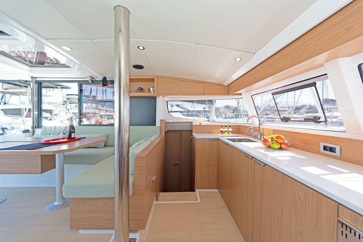 Galley of Marie, a Bali Catsmart catamaran at Volos Municipality, Greece