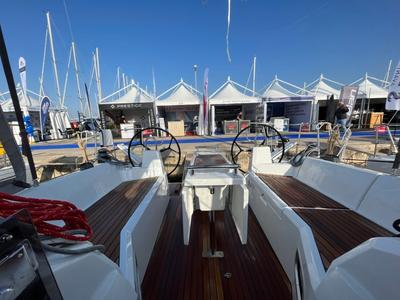 Cockpit of Rookie, a Beneteau Oceanis 34.1 sailboat at Split, Croatia