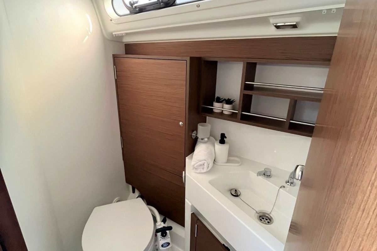 Head on Rookie, a Beneteau Oceanis 34.1 sailboat at Split, Croatia