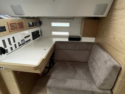 Salon of Fifty Shades, a Elan Impression 50 sailboat at es Jonquet, Spain