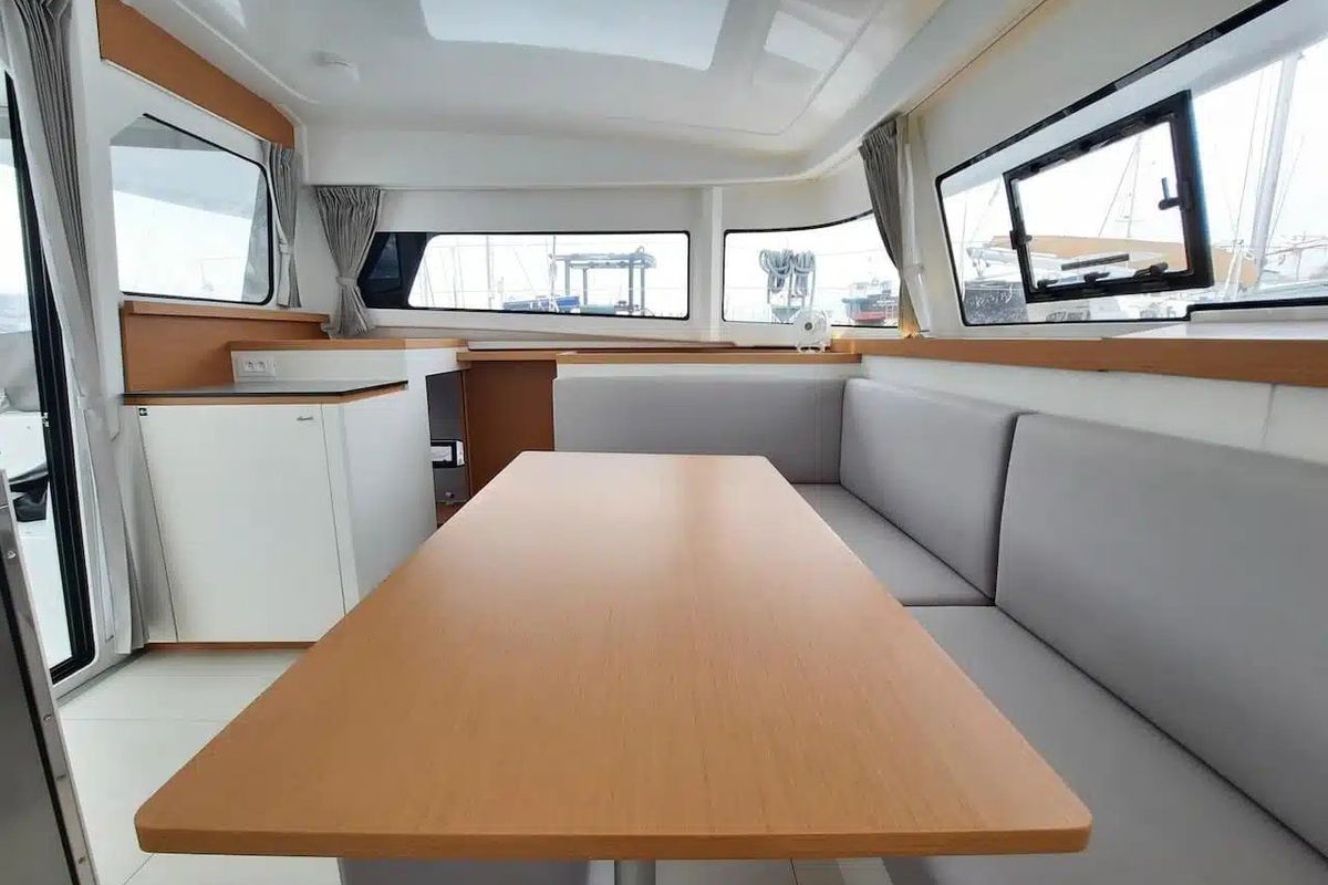 Salon of Mara’amu, a Excess 11 catamaran at Papeete, France