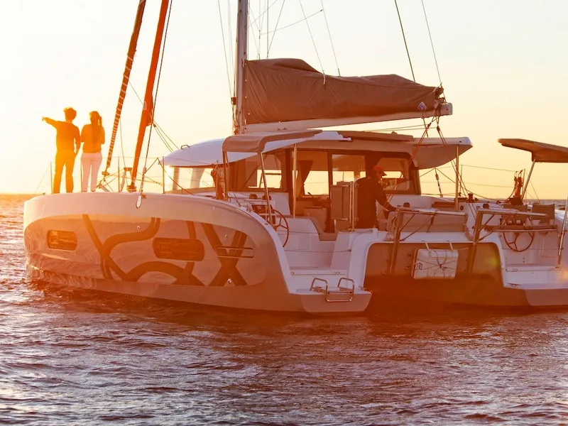 Exterior view of Mara’amu, a Excess 11 catamaran at Papeete, France