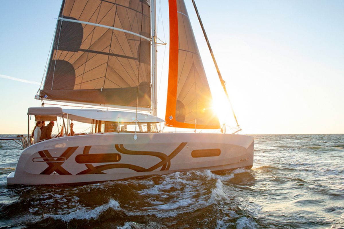 Exterior view of Mara’amu, a Excess 11 catamaran at Papeete, France