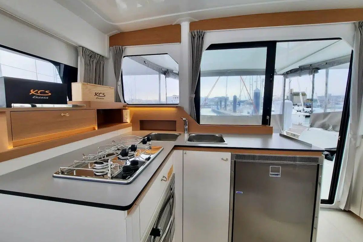 Galley of Mara’amu, a Excess 11 catamaran at Papeete, France