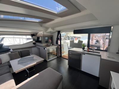 Galley of DREAMCATCHER, a Fountaine Pajot Elba 45 catamaran at Seget Donji, Croatia