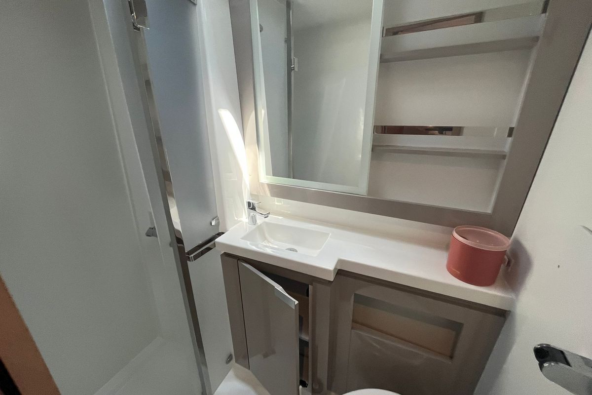 Head on DREAMCATCHER, a Fountaine Pajot Elba 45 catamaran at Seget Donji, Croatia