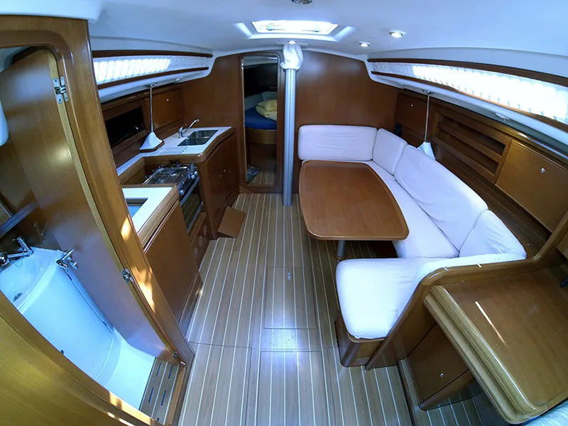 Salon of Sportski Vuk, a Cantiere Del Pardo (Grand Soleil) Grand Soleil 37 R sailboat at Grad Šibenik, Croatia