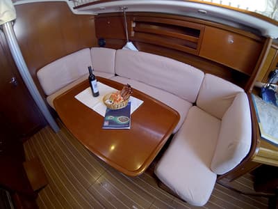 Salon of Sportski Vuk, a Cantiere Del Pardo (Grand Soleil) Grand Soleil 37 R sailboat at Grad Šibenik, Croatia