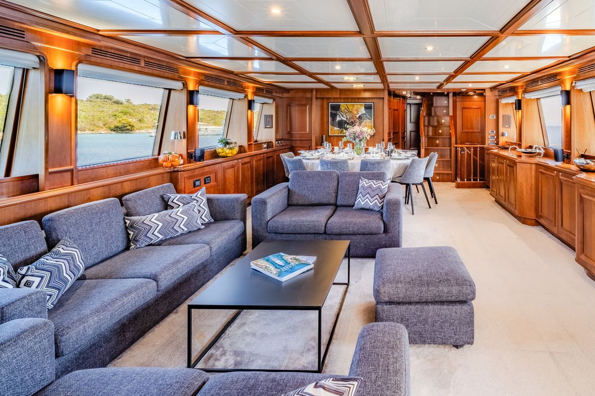 Salon of Klobuk, a Gulet Motoryacht yacht at Grad Kaštela, Croatia