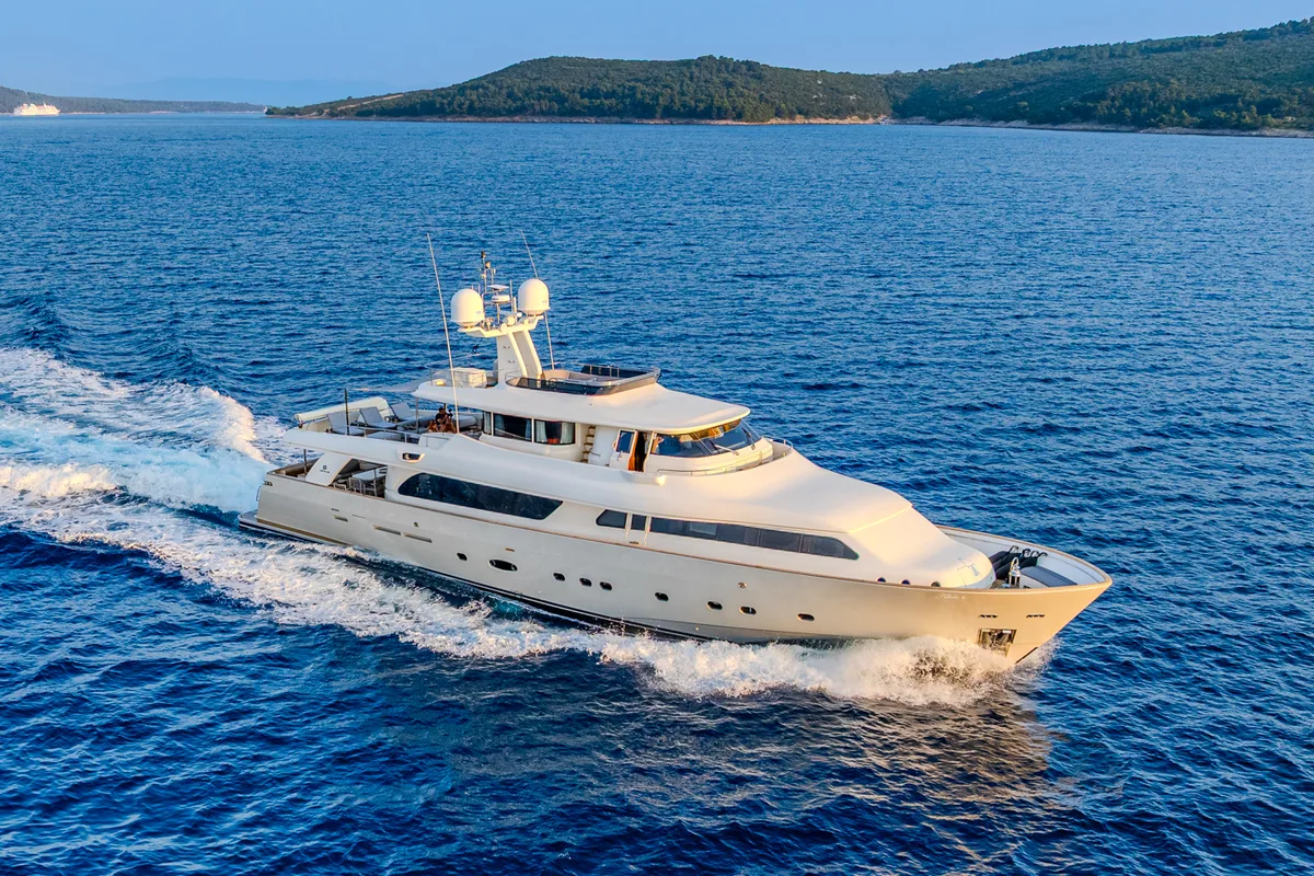Exterior view of Klobuk, a Gulet Motoryacht yacht at Grad Kaštela, Croatia