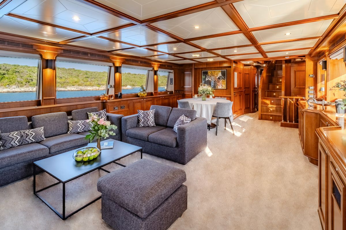 Salon of Klobuk, a Gulet Motoryacht yacht at Grad Kaštela, Croatia