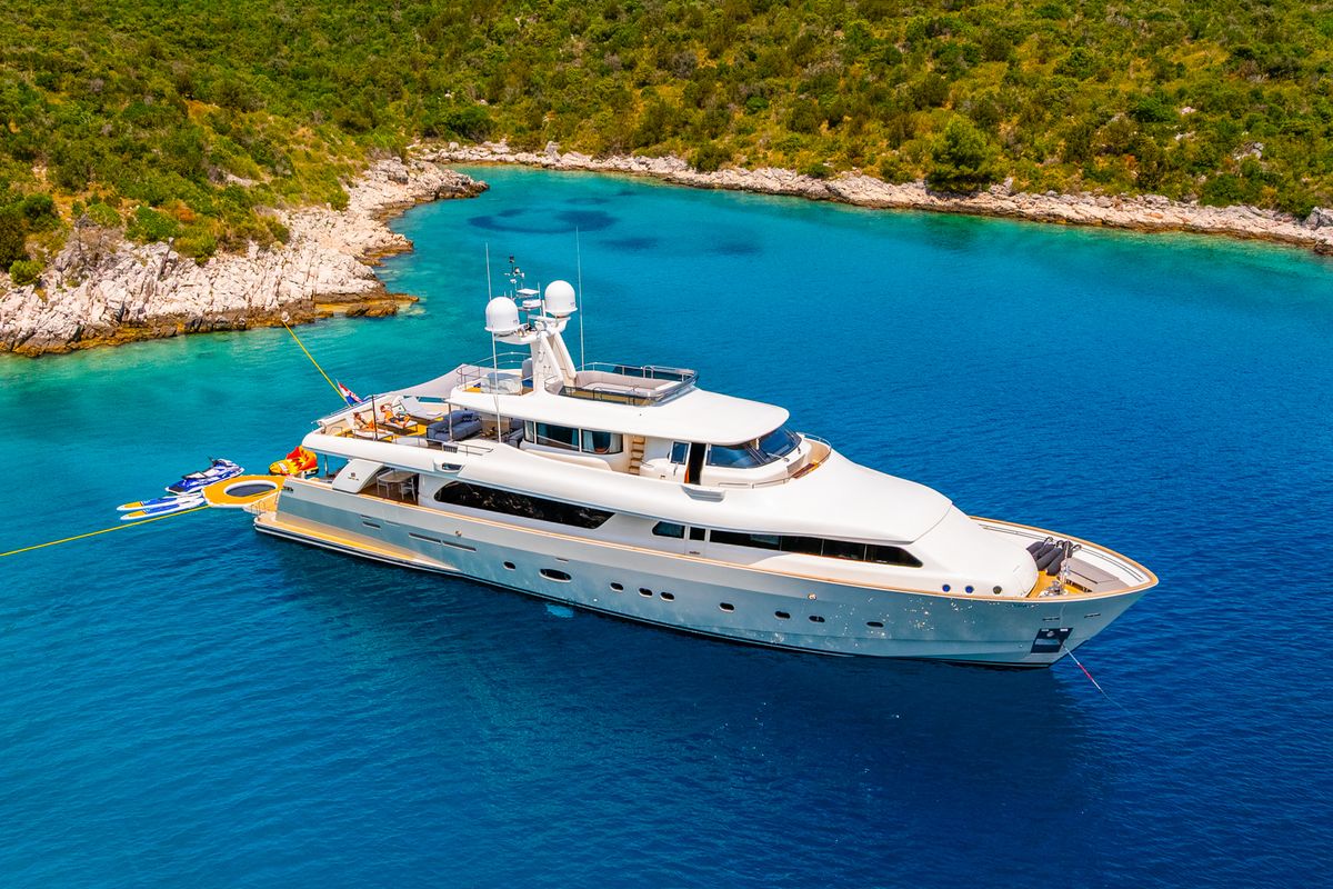 Exterior view of Klobuk, a Gulet Motoryacht yacht at Grad Kaštela, Croatia