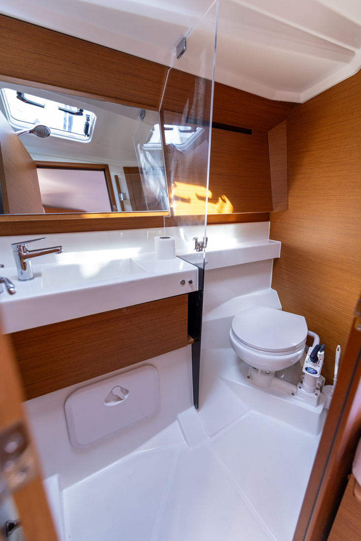 Lumina, a Jeanneau Sun Odyssey 410 sailboat at Grad Biograd na Moru, Croatia