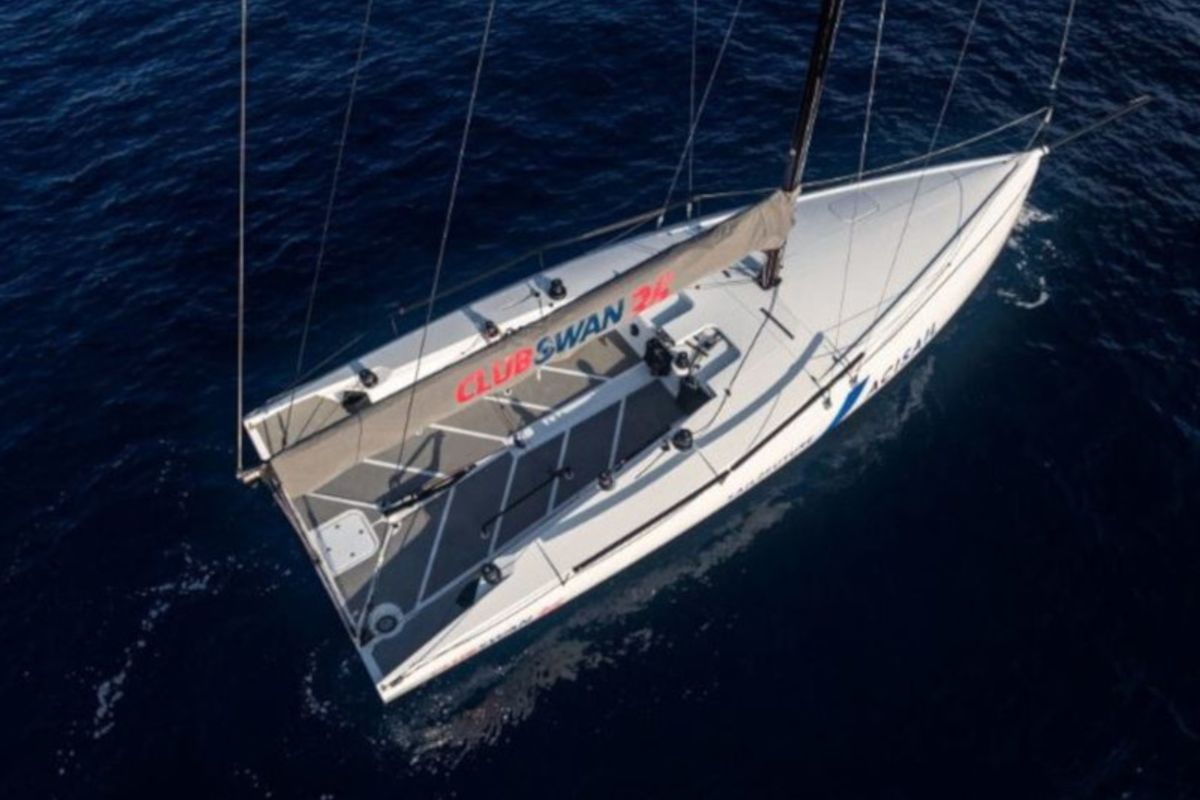 Exterior view of 008, a Nautor ClubSwan 36 sailboat at Split, Croatia