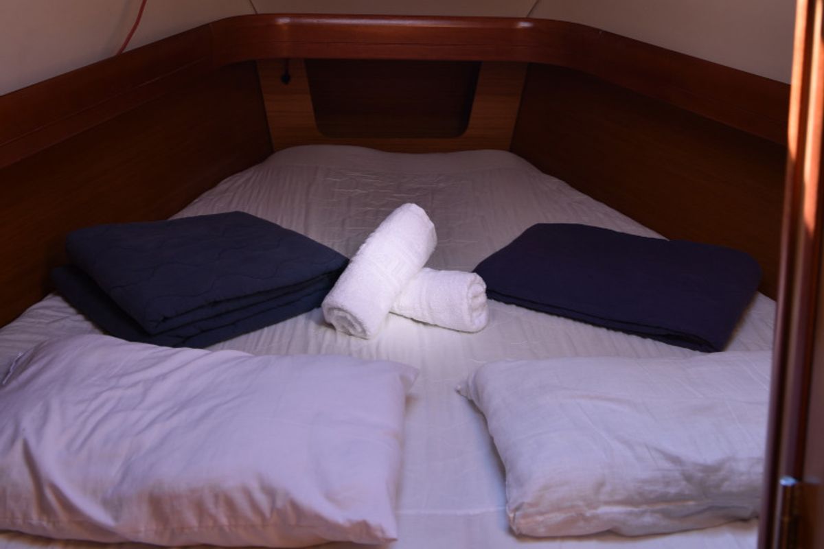 Cabin on Triton (NEW sails 2021), a Jeanneau Sun Odyssey 42 i sailboat at Volos Municipality, Greece