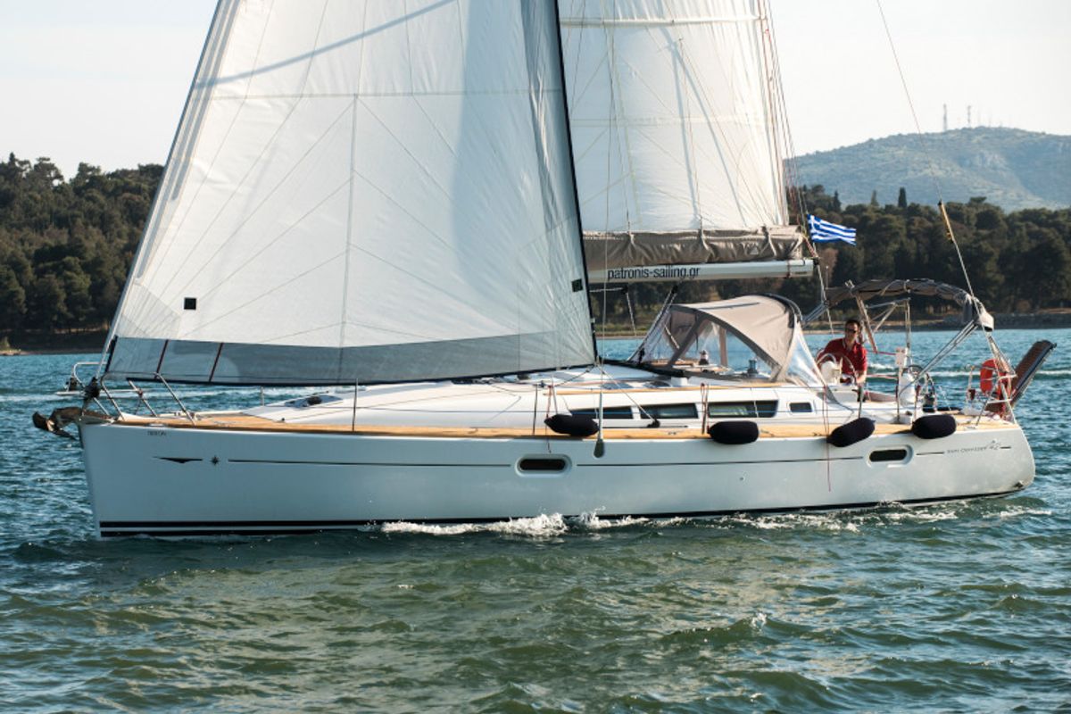 Exterior view of Triton (NEW sails 2021), a Jeanneau Sun Odyssey 42 i sailboat at Volos Municipality, Greece