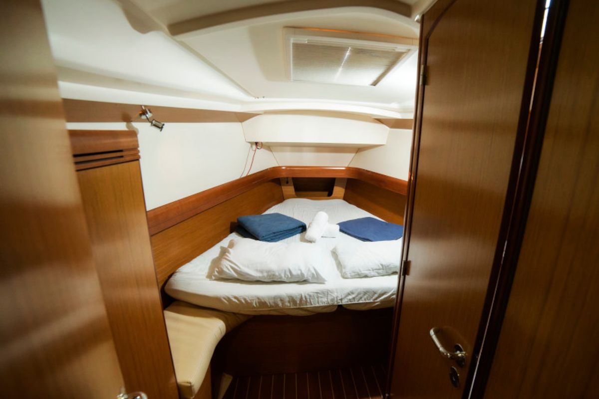 Cabin on Triton (NEW sails 2021), a Jeanneau Sun Odyssey 42 i sailboat at Volos Municipality, Greece