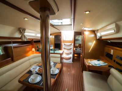 Salon of Triton (NEW sails 2021), a Jeanneau Sun Odyssey 42 i sailboat at Volos Municipality, Greece