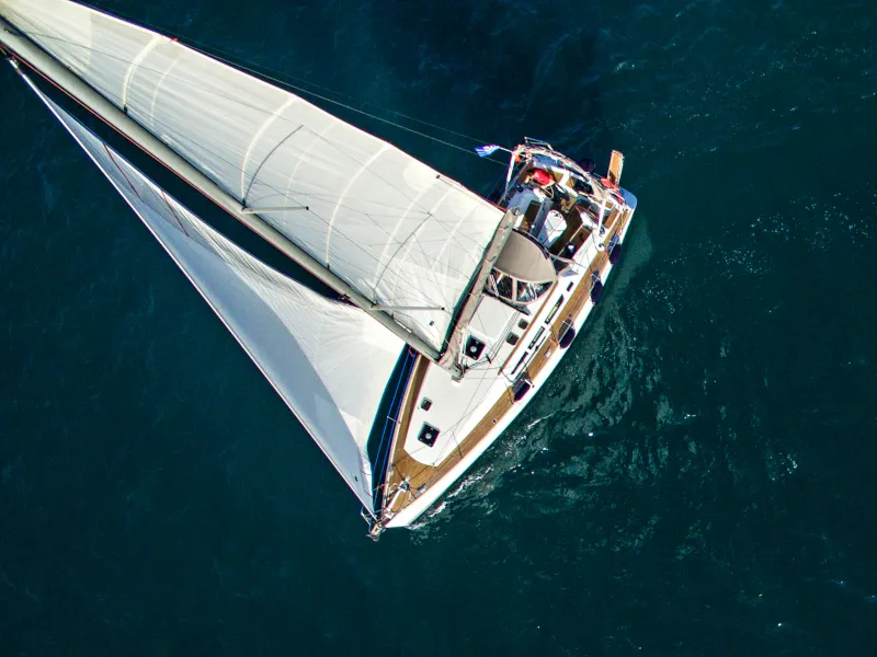 Exterior view of Triton (NEW sails 2021), a Jeanneau Sun Odyssey 42 i sailboat at Volos Municipality, Greece