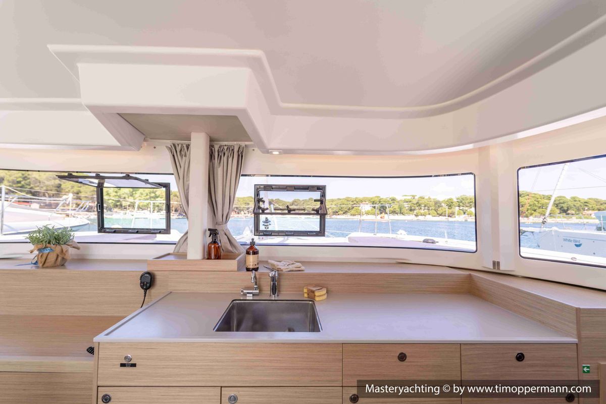 Galley of Gaia di Mare, a Lagoon 38 catamaran at Općina Medulin, Croatia