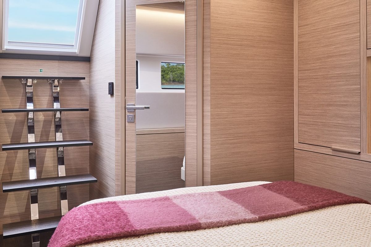 Cabin on Enki, a Lagoon 55 catamaran at Fethiye, Turkey