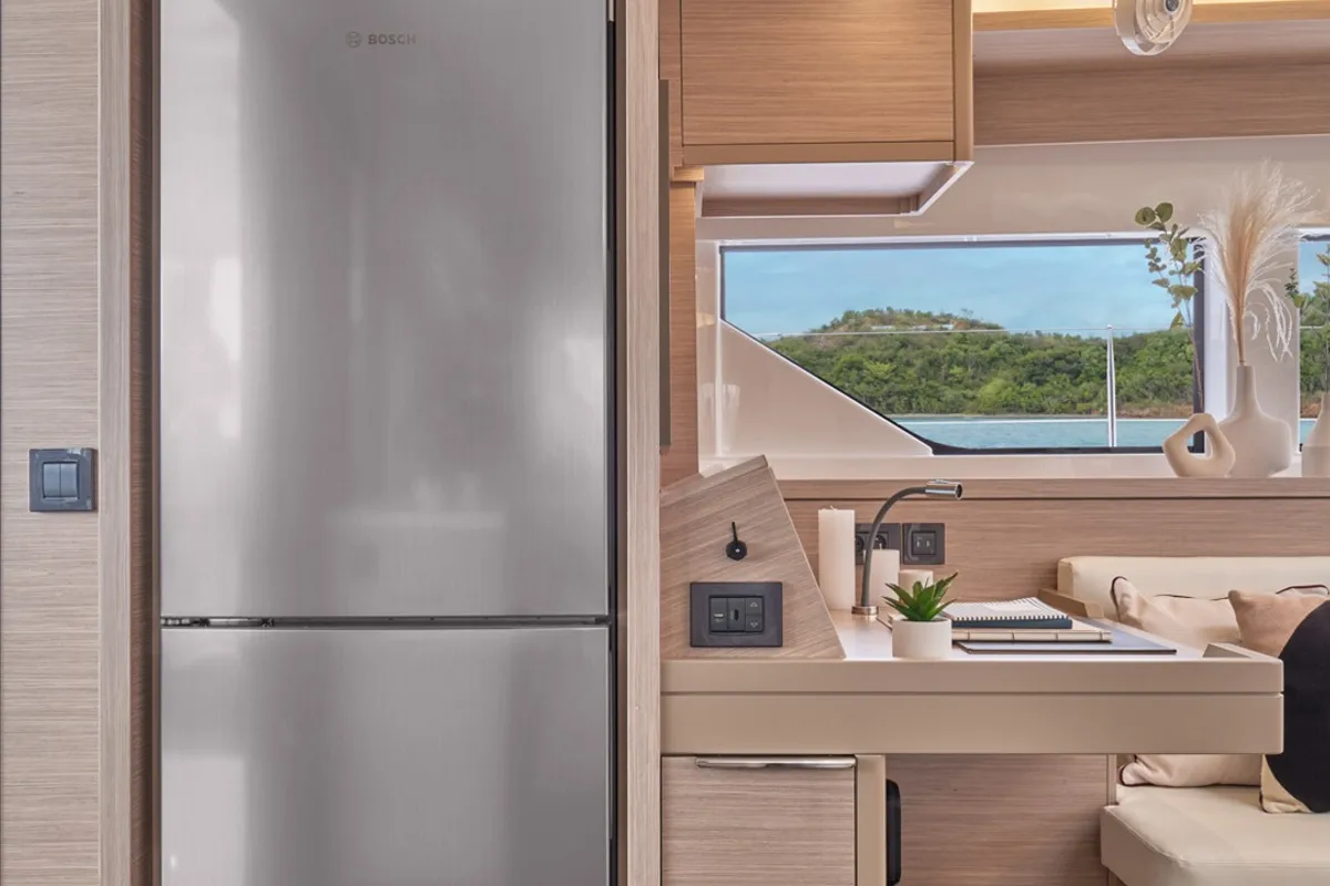 Galley of Enki, a Lagoon 55 catamaran at Fethiye, Turkey