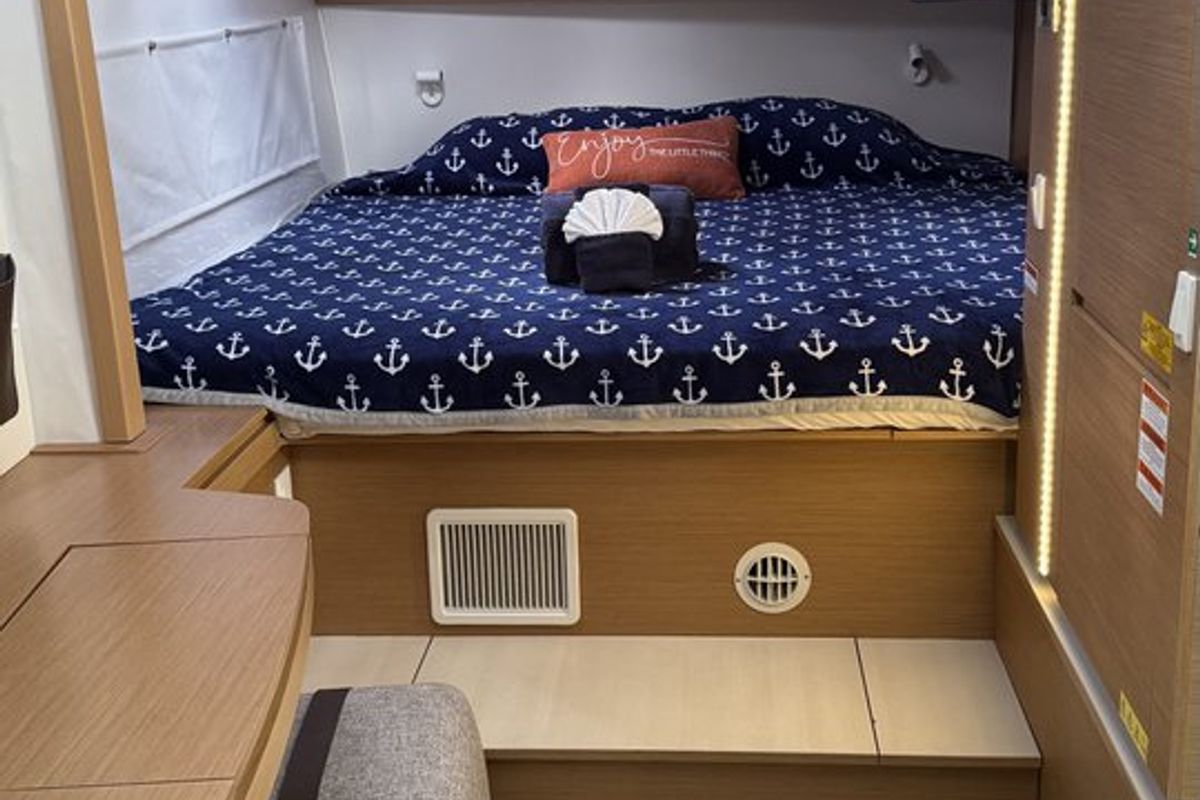Cabin on Angion, a Excess 11 catamaran at Burnt Store Marina, Punta Gorda, United States