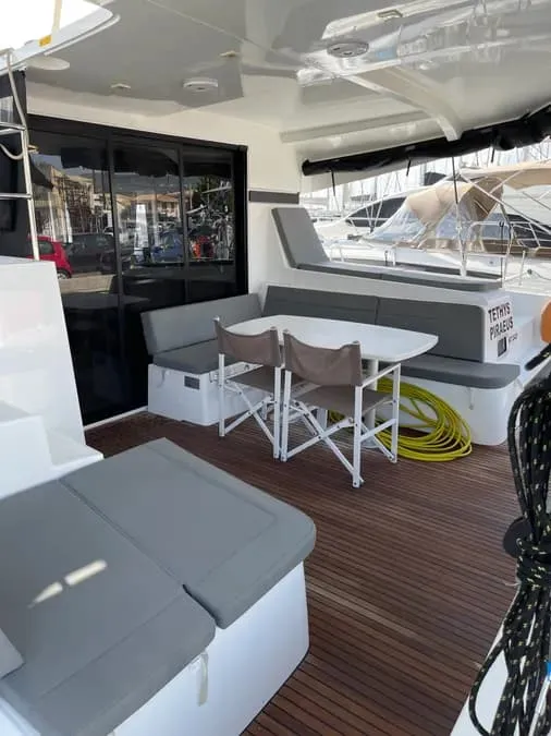 Tethys, a Lagoon Lagoon 42 catamaran at Municipal Unit of Lefkada, Greece
