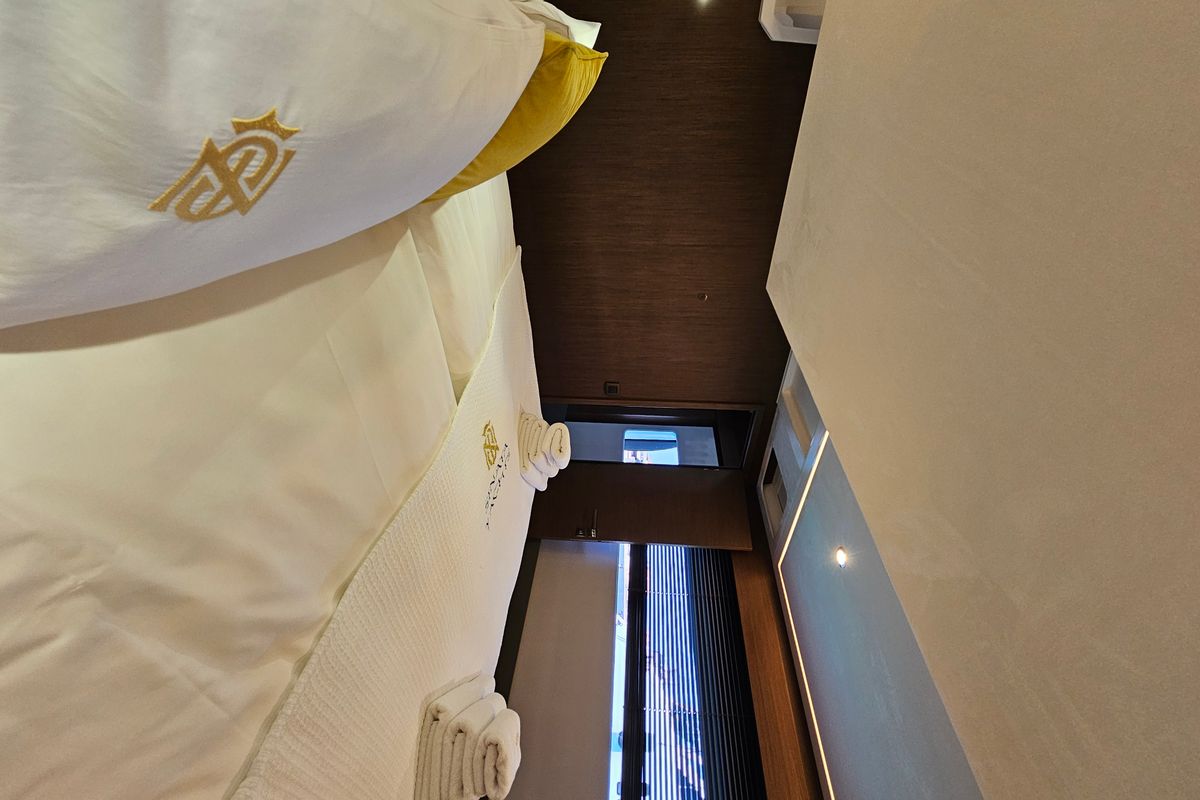 Cabin on Diamond Si, a Prestige M48 catamaran at Općina Rogoznica, Croatia