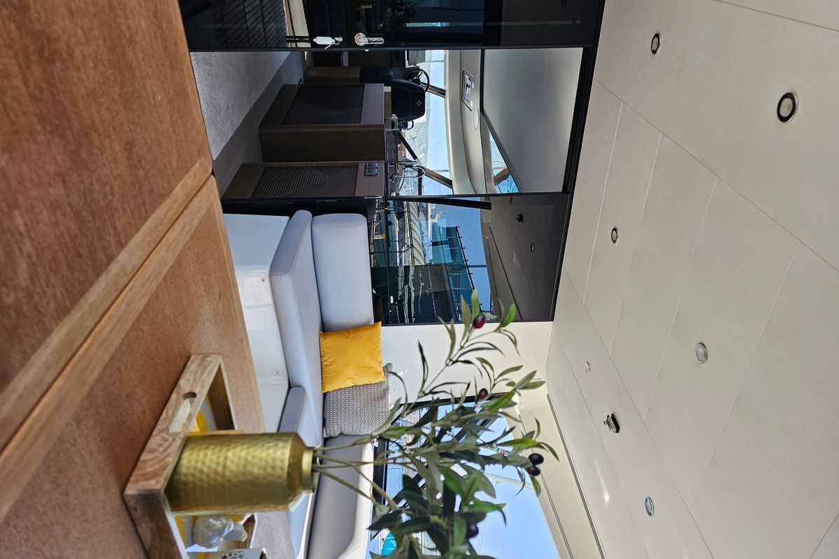 Deck of Diamond Si, a Prestige M48 catamaran at Općina Rogoznica, Croatia