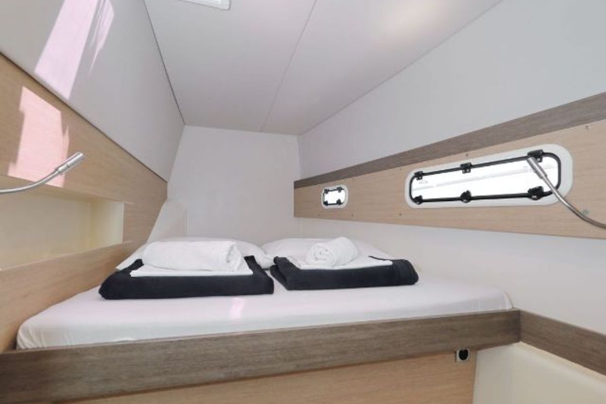 Cabin on So Far So Good, a Bali 4.0 catamaran at Zadar, Croatia
