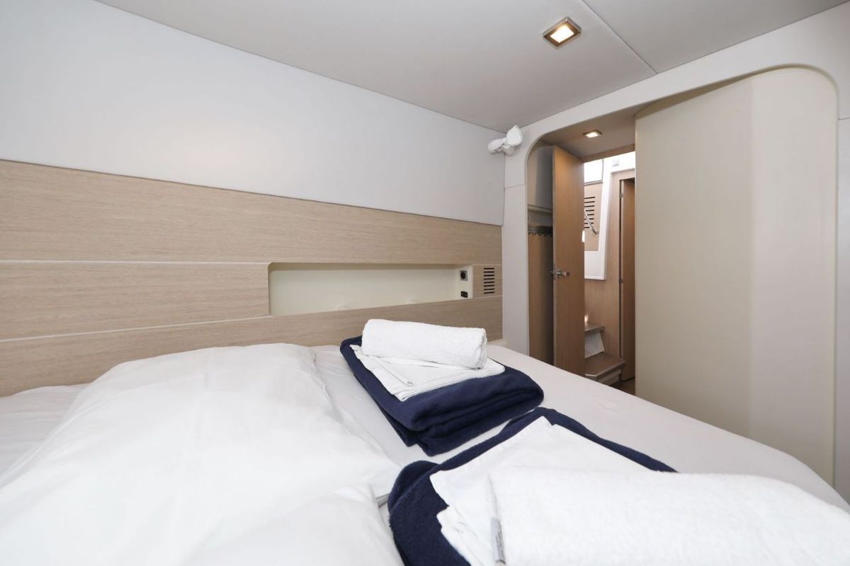 Cabin on So Far So Good, a Bali 4.0 catamaran at Zadar, Croatia