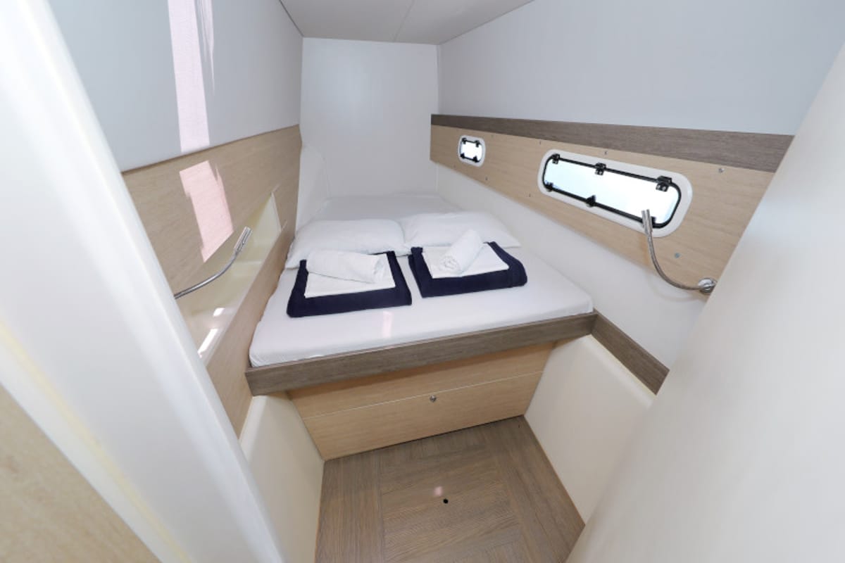 Cabin on So Far So Good, a Bali 4.0 catamaran at Zadar, Croatia