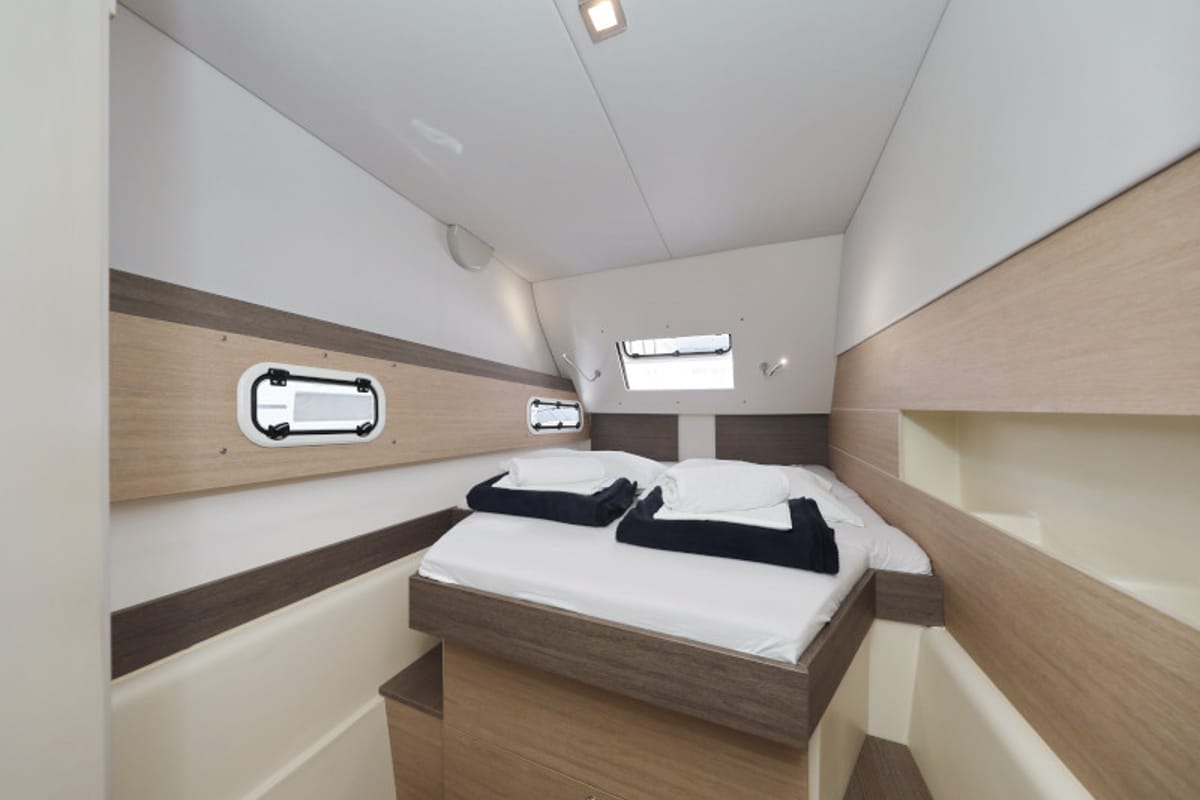 Cabin on So Far So Good, a Bali 4.0 catamaran at Zadar, Croatia