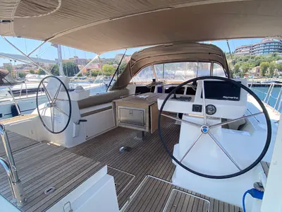 Alicudi, a Dufour Dufour 520 Grand Large sailboat at Tonnarella, Italy