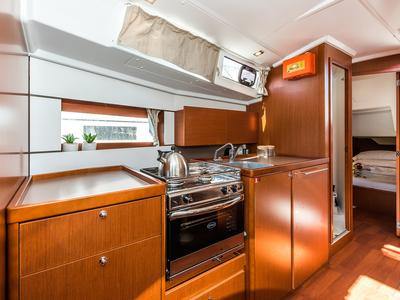 Galley of New Order, a Beneteau Oceanis 38.1 sailboat at Grad Biograd na Moru, Croatia