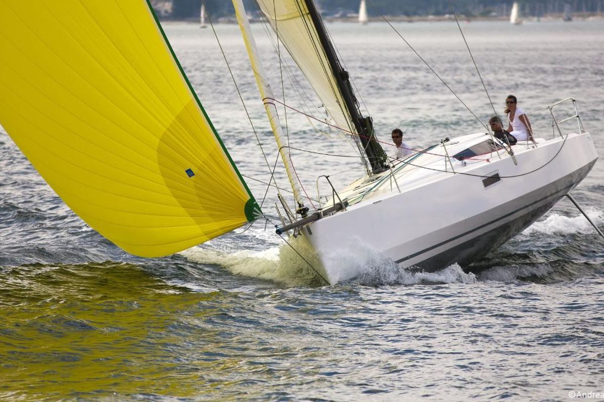 Exterior view of GREENGO 2, a Pogo Structures Pogo 12.5 sailboat at La Rochelle, France