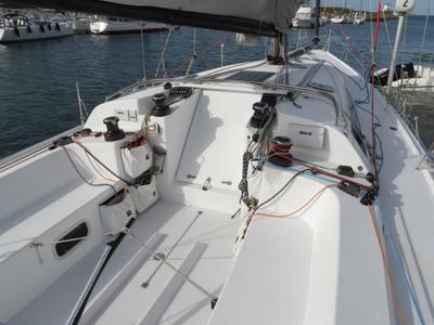 Deck of GREENGO 2, a Pogo Structures Pogo 12.5 sailboat at La Rochelle, France