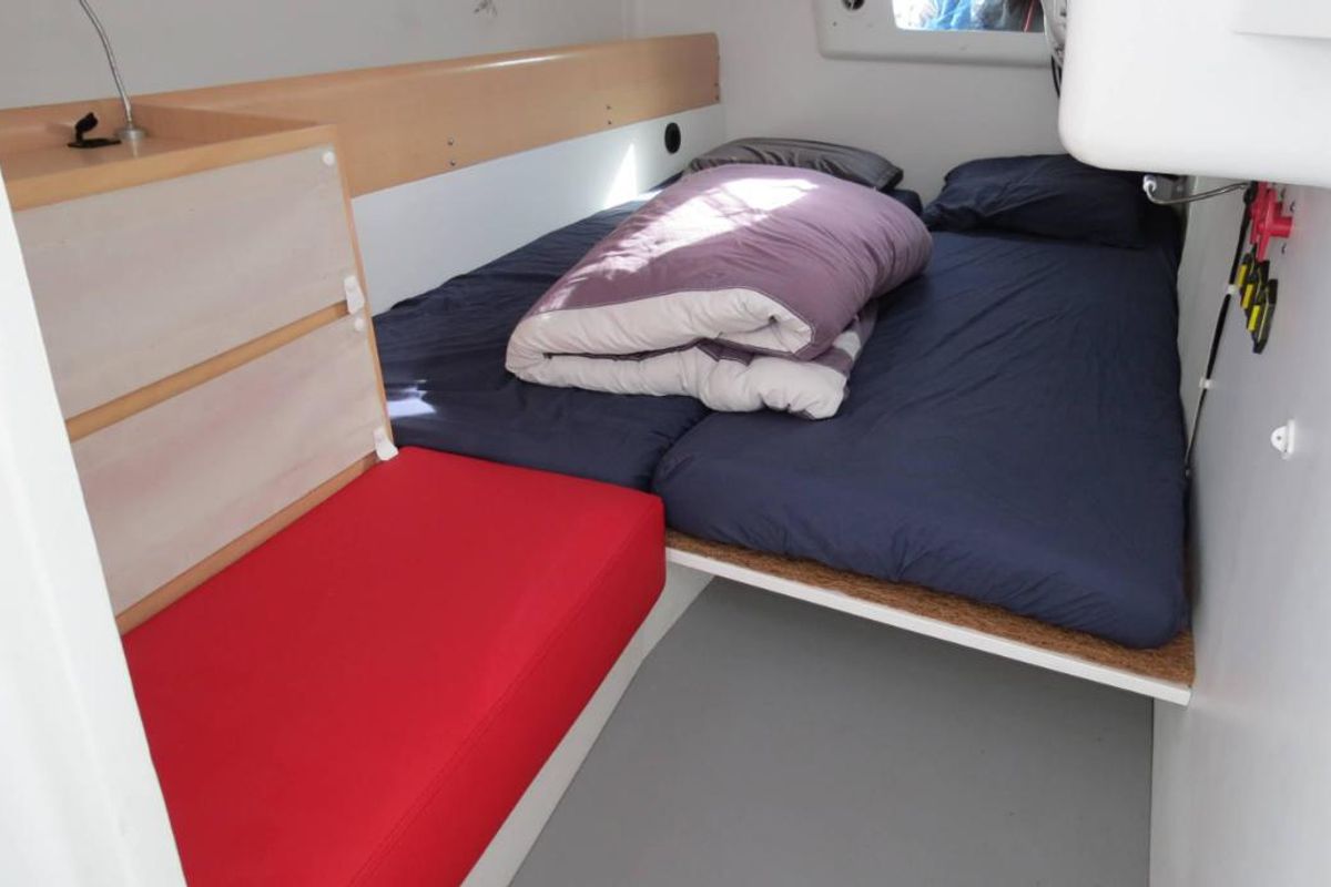 Cabin on GREENGO 2, a Pogo Structures Pogo 12.5 sailboat at La Rochelle, France